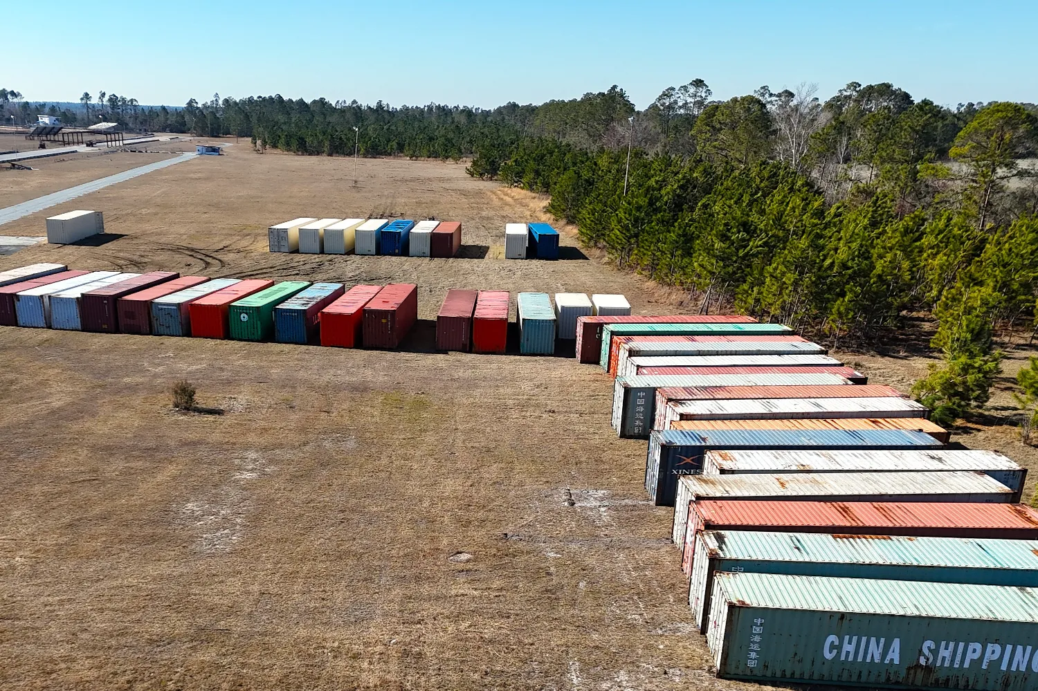 Containers in yard