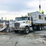 Office-Container-on-delivery-truck